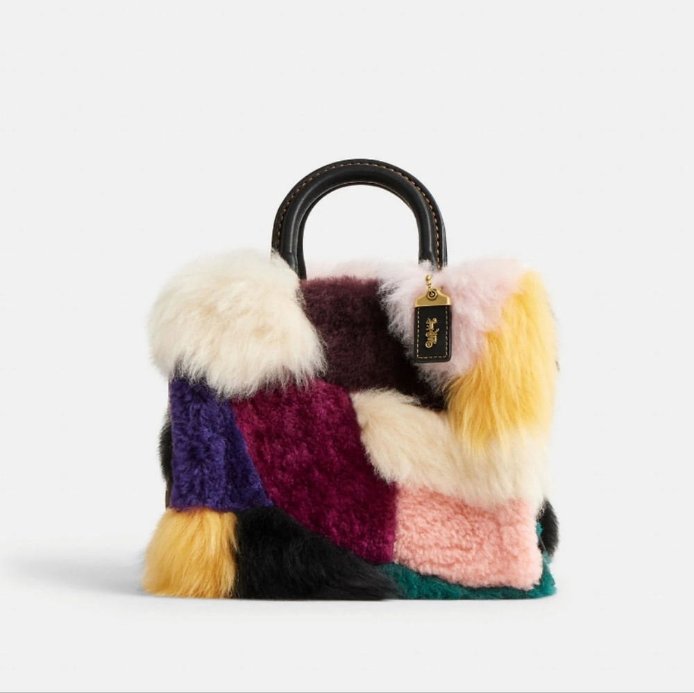 Coach Rogue 20 in Shearling Patchwork